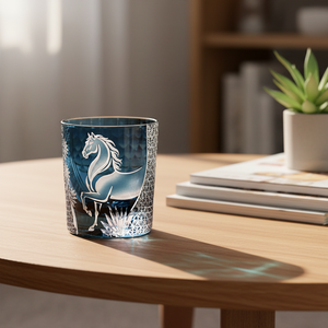 Coffret cadeau de verrerie de style chinois <span class=keywords><strong>du</strong></span> Nouvel An <span class=keywords><strong>du</strong></span> Cheval de la série <span class=keywords><strong>Zodiaque</strong></span> avec gobelet portable réutilisable pour cadeaux - Product Image 1