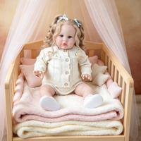 Poupée Reborn 60 cm, corps en silicone souple et tissu, poupée bébé réaliste 24 pouces, peinte à la main en 3D, poupée nouveau-né réaliste pour filles, cadeau