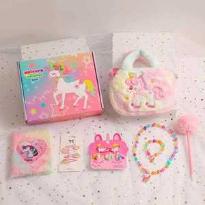 Cute Beautiful Embroidery Private Diary Notepad Fluffy Notebook Hair Clips Keychain <b>DIY</b> Journal <b>Kit</b> for Girls - Product Image 2
