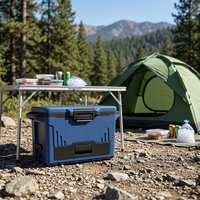 Glacière rigide 50QT, tiroir de rangement hermétique, garde les aliments au frais, secs et séparés à moins de 40 degrés ° F for Days, capacité de contenir jusqu'à 80 canettes