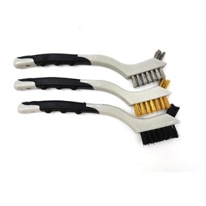 Juego de <span class=keywords><strong>Mini</strong></span> cepillos de alambre para limpieza, para trabajos y eliminación de pintura, óxido, amarillo y negro, 3 unidades - Product Image 2