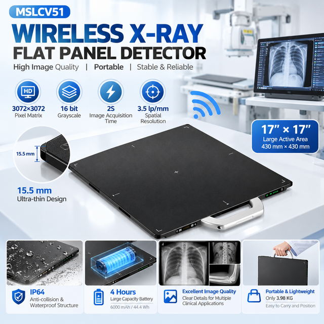 14X17 17X17 Inch Portable X Ray Machine Wireless Flat Panel Detector