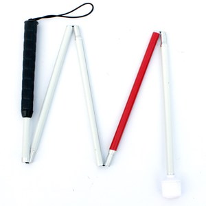 Bastón telescópico de aleación de aluminio de 126 cm con luz, plegable, para personas con discapacidad visual, equipo para el cuidado de la visión - Product Image 3