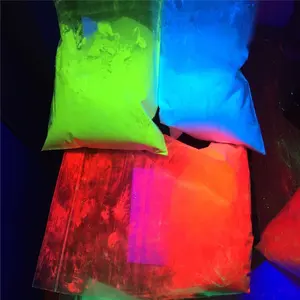 365nm Anti falsificación pigmento Polvo azul amarillo verde rojo Invisible UV pigmento fluorescente para impresión de seguridad
