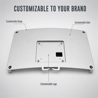 Coque arrière de terminal de point de vente pliable en aluminium moulé sous pression, revêtement poudré, usinage CNC personnalisé, OEM