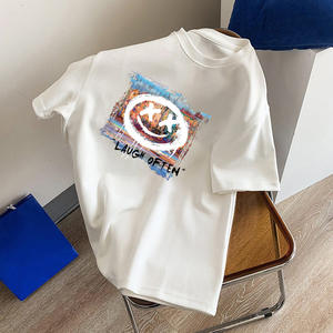 T-shirt vintage pour <span class=keywords><strong>homme</strong></span> à manches courtes et col rond avec logo lettré, 100 % coton pur, respirant, durable, anti-humidité, coupe ample, été - Product Image 3