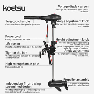 Moteur hors-bord électrique sans balais Kotesu à vitesse variable pour bateaux de pêche et bateaux sous-marins - Product Image 3