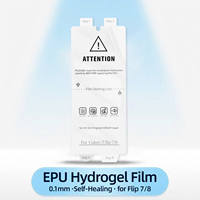 Film hydrogel EPU 0,1 mm de qualité 5A pour Samsung Flip 7/8, protection d'écran auto-réparatrice, testée 100K plis, anti-adhésion, clarté HD