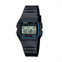Montre sport numérique rectangulaire en plastique SUNING F-91W, résistante à l'eau 3BAR, alarme, chronographe, 30 mm, classique pour homme