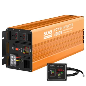 Haute qualité Oem accepter onduleur solaire à onde sinusoïdale Pure hors réseau convertisseur de courant Dc à Ac 4000 watt 4000 W 24V 220V pour un usage domestique