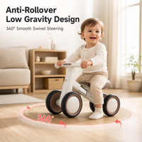 Voiture à pousser 4 roues pour enfants, écologique, jouet porteur non toxique avec roues silencieuses, trotteur pour tout-petits de 1 à 3 ans