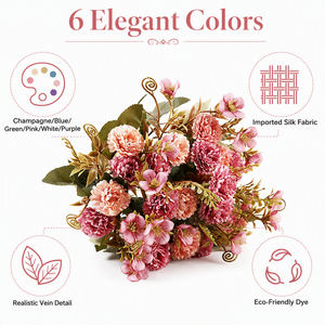 Ramo <span class=keywords><strong>de</strong></span> Flores Artificiales <span class=keywords><strong>de</strong></span> <span class=keywords><strong>Seda</strong></span> Lila Plateada, Simulación <span class=keywords><strong>de</strong></span> Flora Artificial, Dorado Empolvado, Realista, para Decoración <span class=keywords><strong>de</strong></span> Bodas, Hogar, Fiestas, Regalo, Venta al por Mayor - Product Image 5
