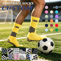 Chaussettes de football personnalisées à forte valeur ajoutée Chaussettes à prise en main d'usine Chaussettes antidérapantes