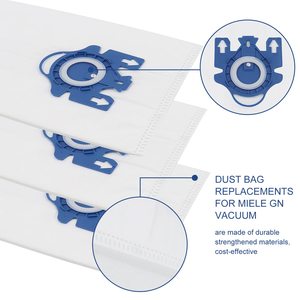 Source d'alimentation manuelle 3D Airclean GN Sacs à poussière à usage domestique compatibles avec l'<span class=keywords><strong>aspirateur</strong></span> <span class=keywords><strong>Miele</strong></span> Classic <span class=keywords><strong>C1</strong></span>/C2/C3/S227/S240 <span class=keywords><strong>Sac</strong></span> à poussière - Product Image 6