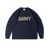 Camiseta de Manga Larga Código 685 - 100% Algodón Orgánico 300g, Corte Holgado Informal, Patrón de Letras, Tejido Transpirable de Secado Rápido