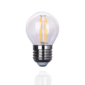 Ganze verkauf Günstige Filament led-lampe G45 2W 4W 6W Gold G45 Filament Edison-birne E14 E27 b22 BA15 Messing CE Rohs FCC