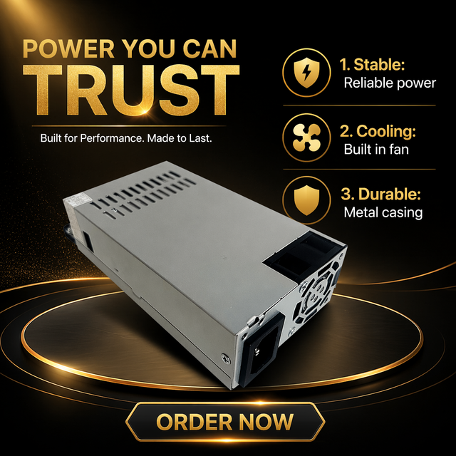 Full Modular APFC 80PLUS 1U Flex ATX Power Supply for Desktop & Server in Stock