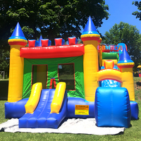 Château gonflable avec toboggan, structure de saut gonflable en PVC, combo gonflable pour fêtes et usage commercial