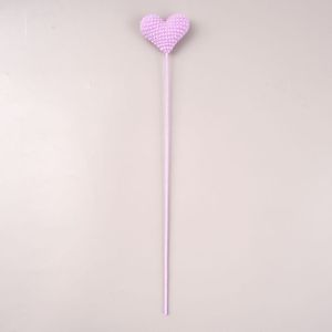 Fiore a <span class=keywords><strong>cuore</strong></span> all'uncinetto fatto a mano per tutte le stagioni, ramo singolo per bouquet 001, regalo di compleanno, per la creazione di bouquet misti - Product Image 3