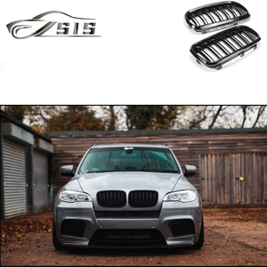 X5X6 2007-2014 Rejilla delantera ABS reemplazo de rejilla de malla de riñón delantera reemplazo de rejilla de parachoques negro para F15 F16 35i <span class=keywords><strong>50i</strong></span> - Product Image 1