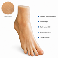 Modèle de pied féminin professionnel en silicone platine taille 34, pied entier pour la pratique du nail art, mannequin squelette féminin réaliste