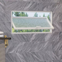 Fenêtre en composite d'aluminium à pivot avec écran invisible pour salon, matériau de construction moderne, épaisseur du verre, style à ouverture battante