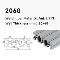 2020 2040 2060 2080 4040 4080 Cadre de profilé d'extrusion en aluminium à fente en V Profilés en aluminium industriels extrudés anodisés personnalisés
