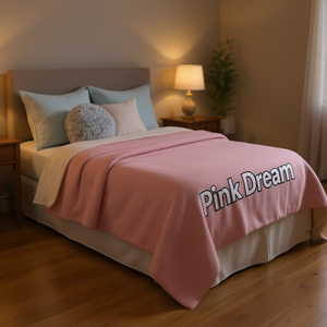 Manta de Invierno Rosa Dream, Tamaño King/Queen XL, Color Sólido, Ropa de Cama Rectangular, Estilo Moderno, Tela Teñida - Product Image 2