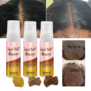Tinta tinta di pizzo che si scioglie i capelli Mousse <span class=keywords><strong>colore</strong></span> di finitura naturale per le donne parrucche Toupees e posticci - Product Image 6