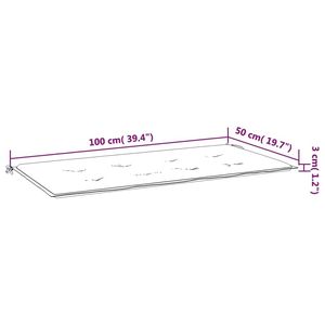 VidaXL W2B panca da giardino verde brillante 39.4x19.7x1.2 "cuscini da esterno e cuscini realizzati in tessuto Oxford - Product Image 6