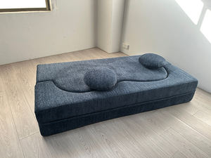 Sofá Curvo en Forma de S de Terciopelo, Comprimido y Sellado al Vacío, Cojín Redondo Modular, Sofá Pequeño para Oficina o Espacio Reducido - Product Image 6