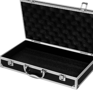 Maletín de Aluminio Plateado al por Mayor con Cerradura, Estuche Rígido Metálico con Espuma para Viajeros, Equipaje, Artesanía y Dinero en Efectivo - Product Image 1