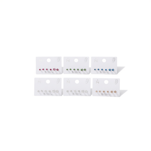 Orecchini a lobo Nc9 Star Crystal da 4mm, 5mm, 6mm da donna, set di gioielli minimalisti per tutti i giorni in acciaio - Product Image 2