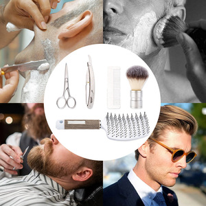 Set de peines de estilismo para hombre con cuchilla y cepillo para recortar y peinar el cabello, caja de regalo de Navidad incluida - Product Image 3