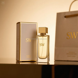 High End özelleştirilmiş lüks hava 30ml 50ml 100ml erkekler ve kadınlar şeffaf cam parfüm şişesi kutusu ve çanta ile - Product Image 5
