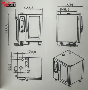 6/10 khay kỹ thuật số Combi hấp oven380v 9KW thép không gỉ thương mại hơi nước & nướng lò với 300 chương trình & tự động làm sạch Combi lò - Product Image 4