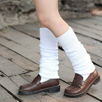Guêtres longues pour femmes, chaussettes amples tricotées, chaussettes côtelées personnalisées, chaussettes souples, chaussettes hautes pour filles, vente en gros