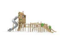 Équipement de parc d'attractions pour enfants et adolescents, grand château en bois personnalisé, équipement de jeu en plein air, équipement de jeu naturel