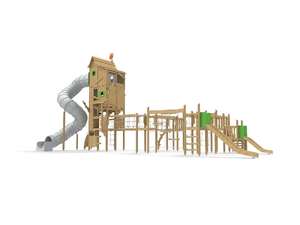 Équipement de parc d'attractions pour enfants et adolescents, grand château en bois personnalisé, équipement de jeu en plein air, équipement de jeu naturel - Product Image 4