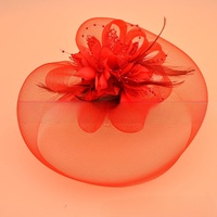 Chapeau de fête vintage style britannique pour courses hippiques avec plume et fleur, pince à cheveux noire et blanche pour mariée, idéal pour studio photo