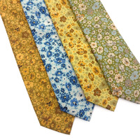 Corbata de Algodón Amarillo Jengibre para Festival, con Logotipo Personalizado, para Hombre, de Fábrica
