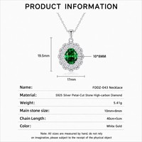 Colliers Dan Jewelry pour femmes avec pendentif halo vert en diamant à haute teneur en carbone