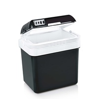 Mini-réfrigérateur portable 24L pour voiture et maison, glacière et chauffe-plat, alimentation DC 12V et prise AC