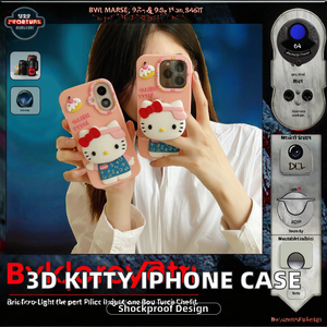 Dễ Thương 3D Silicone Kitty Chủ Đối Với iPhone 16 Pro Max 15 14 13 Mềm Da Cover Quay Lại Chống Sốc Đứng Điện Thoại Di Động Trường Hợp OPP Túi - Product Image 2