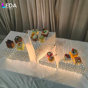 Support de présentation rond en métal LEDA pour desserts, buffet de traiteur, rehausseurs pour hôtel, mariage, décoration de fête - Product Image 4