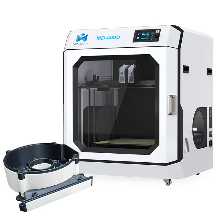 Mingda MD-400D दोहरी नोक बड़े आकार idex 3d प्रिंटर