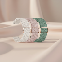 Bracelets de montre élastiques tressés pour femmes et hommes, 22 mm, réglables, en nylon souple extensible, à libération rapide, OEM ODM