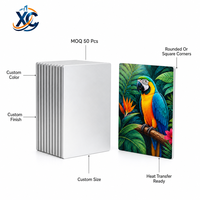 Plaque en aluminium pour sublimation, finition couleur personnalisée, épaisseur 1 mm, formats A3, A4, A5, MOQ 50 pièces, plaque métallique pour transfert thermique, vente en gros, directement de l'usine