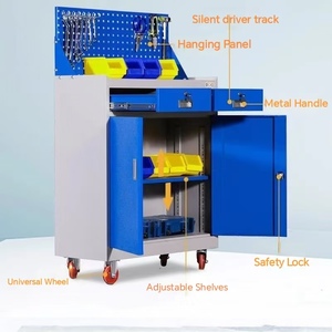 Fabricant fournisseur Chine ateliers <span class=keywords><strong>de</strong></span> stockage bon marché armoire à outils soudés atelier trou conseil casier tiroirs boîte à outils en métal - Product Image 4