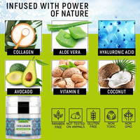 Crème Visage au Collagène en Gros, Vitamine C, Acide Hyaluronique, Aloe Vera, Sans Sulfate, Hydratante, Anti-Âge, Éclaircissante, Soin de la Peau